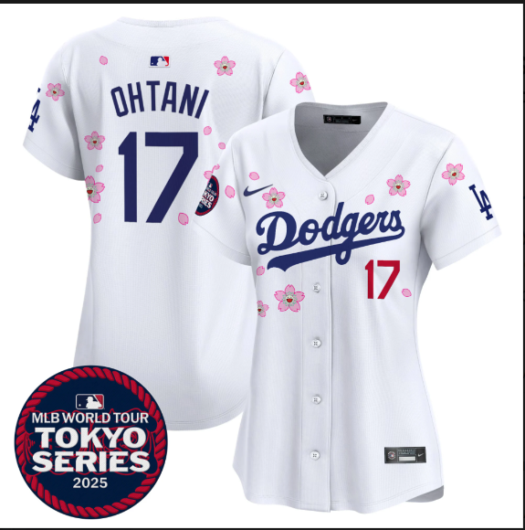Women Los Angeles Dodgers #17 Ohtani Tokyo Series 2025 white Limited Stitched Jersey